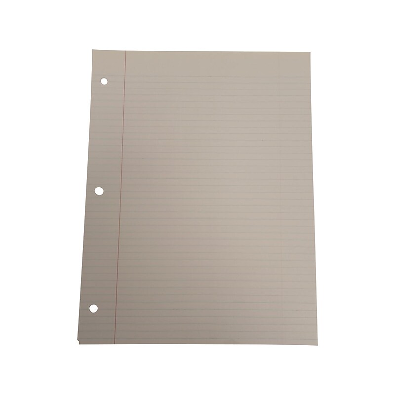 American Paper College Ruled Filler Paper, 8.5" x 11", 3-Hole Punched, 500 Sheets/Pack (140P) image 1