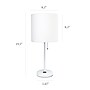 Simple Designs 19.5" LED Table Lamp, White (LT2024-WOW-CCLB)~#|#~2CD1C0C0-F9EC-4F42-A16055E542356C49_sc7