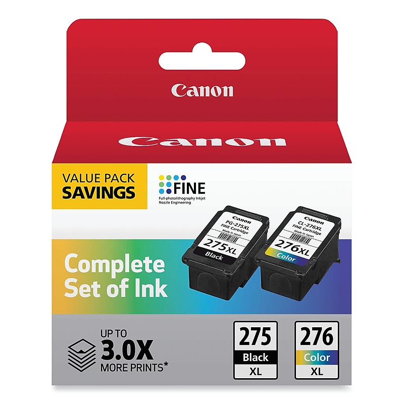 Canon PG-275XL/CL-276XL High-Yield Multipack Ink, Black/Tri-Color image 1