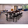 Regency Endure Standing Height Collaborative Table & Chair Set with 12 Pull-Out Stools, Walnut (9012-WLT-WLT)~#|#~2CDDB17F-3C0F-4A04-A470BB4BC7841097_sc7