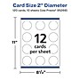 Avery Integrated Cards, 2" Dia., Glossy White, 120/Pack (95268)~#|#~2CDFF541-459D-4212-B353B7D05C8761B2_sc7