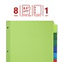 Staples Large Tab Insertable Plastic Dividers, Multicolor, 8-Tabs (ST62973)~#|#~2CE01412-9496-4555-B5BD4CF11E0443B1_sc7