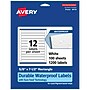Avery Laser/Inkjet Rectangle Waterproof Multipurpose Labels, 7.5"  x 0.625", White, 1200/Box (94119)~#|#~2CE5F38E-ADA2-4E4D-87E592D0099B43E1_sc7