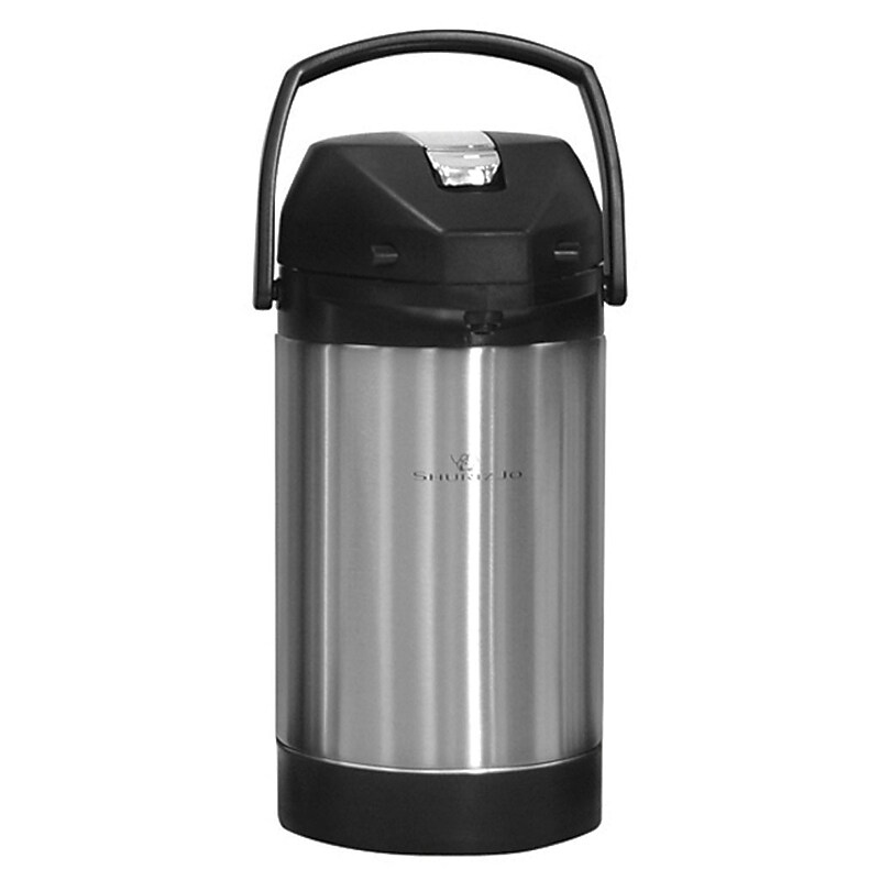 Newco Shurizjo Coffee Airpot, 10-Cups, Silver/Black (120705) image 1