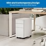 Mount-It! 3-Drawer Mobile File Cabinet, Letter/Legal Size, Lockable, 23.35"H x 11.81"W x 19.69"D, White (MI-944W)~#|#~2CEAF127-D38D-4E88-B9571D976C7156FD_sc7