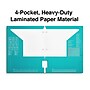 Staples 3-Hole Punched 4-Pocket Paper Presentation Folder, Teal (ST56215-CC)~#|#~2CEC187F-37C1-4282-AF1C199CF158F7F9_sc7