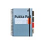 Pukka Pad Metallic 5-Subject Subject Notebooks, 6.9" x 9.8", College Ruled, 100 Sheets, Assorted Colors, 3/Pack (9589-MET)~#|#~2CF21AAD-FE6F-409B-99B948E48BE1AF99_sc7