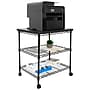 Mount-It! 3-Shelf Steel/Laminate Large Printer Cart with Wheels, Black (MI-7856)~#|#~2CFC90FF-E640-4345-8830268425F94B71_sc7