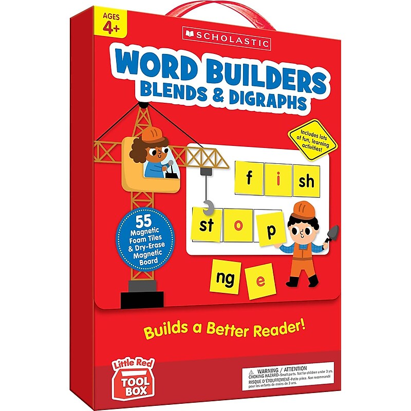 Scholastic Teaching Solutions Little Red Tool Box: Word Builders Phonics Tiles: Blends, Digraphs & More (SC-9781546156109) image 1