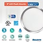 Bulbrite 9" Round 17-Watt 3000K LED Flush Mount Light, 1400 Lumens, Nickel (773610)~#|#~2CFEAA59-23F3-4BD3-B2CCBC6D5D16C262_sc7