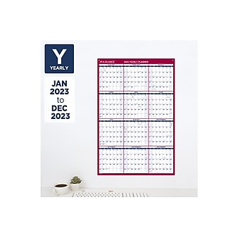 2023 AT-A-GLANCE 24" x 36" Yearly Wall Calendar, Reversible (PM212-28-23)