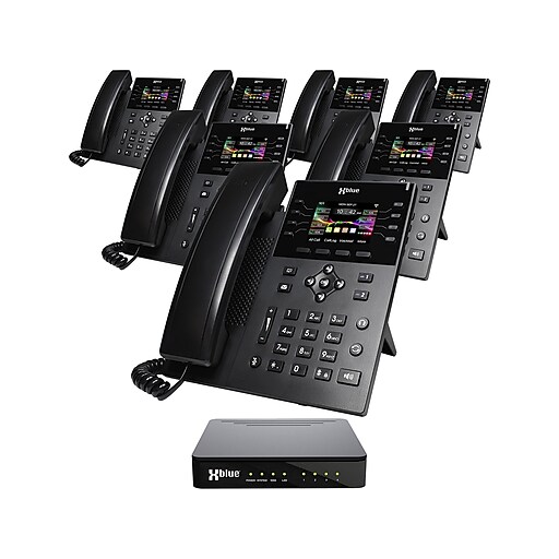 XBLUE QB1 14Line Corded Conference Telephone System Bundle, Black (qb1