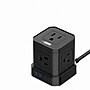 Uncaged Ergonomics Cube 5-Outlet 4-USB Port Surge Protector, 10', Black (PC-B-C)~#|#~2D081076-1032-4F0F-9318EFEDDA1874D5_sc7