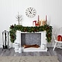 Nearly Natural 9-ft Mixed Pine Artificial Christmas Garland with 50 Clear LED Lights, Berries and Pinecones (W1104)~#|#~2D0B09F8-F0D1-4B74-92B1A9E0C9C6ED25_sc7