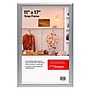 Staples Snap Frame Poster Holder, 11" x 17", Wall Mounted, Silver Aluminum (EGP-SF-1117-S)~#|#~2D1322B9-D965-4AD1-BB269EC2303FAA04_sc7