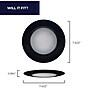 Bulbrite 14 Watt 7" LED Disc Light with Pigtail - 3000K Soft White Light, 1100 Lumens, Black, 4/Pack (862900)~#|#~2D1C29C5-91AA-4D1F-A839069DE24ABC3A_sc7