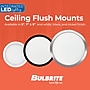 Bulbrite 7" Round 10.3-Watt 3000K LED Flush Mount Light, 1150 Lumens, Black (773605)~#|#~2D1DFF09-A4B4-4E9C-B9C74C50069B34DF_sc7
