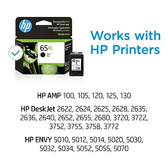 HP 65XL Black High Yield Ink Cartridge (N9K04AN#140)