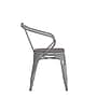 Flash Furniture Luna Indoor-Outdoor Chair with Arms, Silver with Gray Seat (CH31270SILPL1G)~#|#~2D214889-E372-48F7-BFC0689CD3114700_sc7