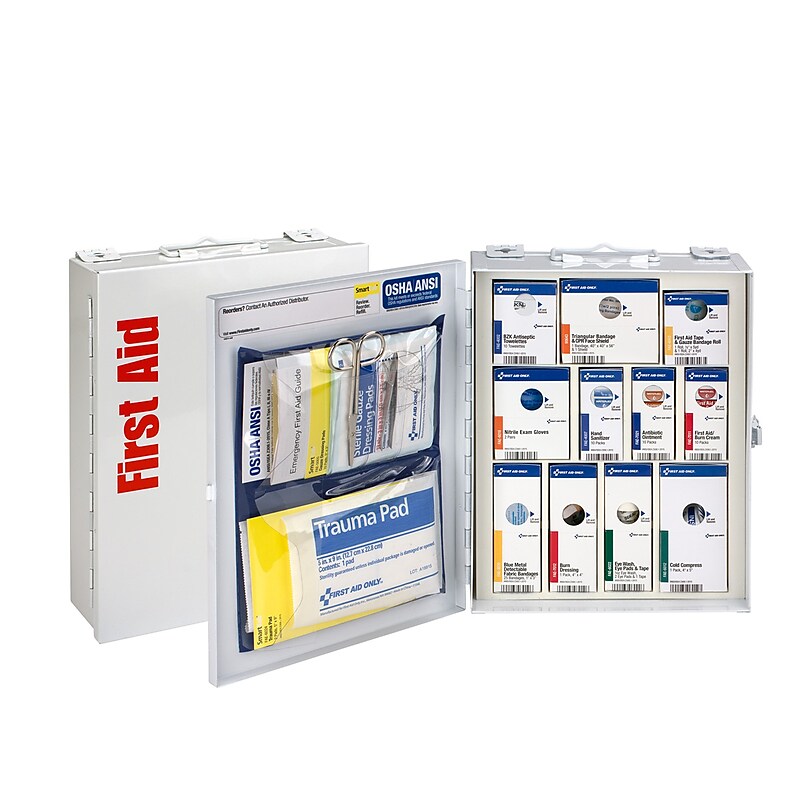 SmartCompliance Food Service Metal First Aid Cabinet without Medication, ANSI Class A, 25 People, 95 Pieces (90658-021) image 1