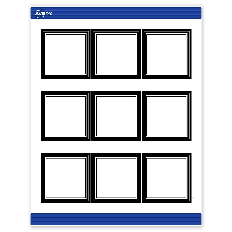 Avery Double Black Border Matte Blank Card, White, 90/Pack (S00-DM7) image 1