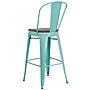 Flash Furniture Blake Contemporary Metal Vertical Back Barstool, Mint Green, 4-Pieces/Pack (4ET353430MINTW)~#|#~2D264327-6B68-4397-A54BF155CE69023F_sc7