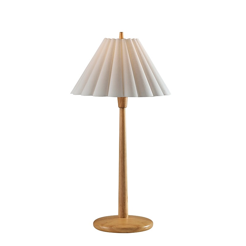 Adesso Scallop 28.75" Incandescent Table Lamp, Natural/White (4143-12) image 1