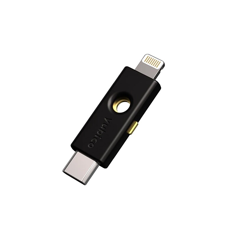 Yubico YubiKey 5Ci FIPS USB-C to Lightning Security Key, Black (992-20012) image 1