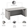 Bush Business Furniture Stratus 72"W Electric Rectangular Adjustable Standing Desk with Modesty Panel, Platinum Gray (SUT004PG)~#|#~2D27F709-1D4D-438A-834765E3AAE90F06_sc7