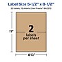 Avery Laser/Inkjet Rectangle Multipurpose Labels, 5.5" x 8.5", Kraft Brown, 30 Labels/Pack ( 94229)~#|#~2D2917C3-B13F-4E8C-83FF2D0F056D4CC8_sc7