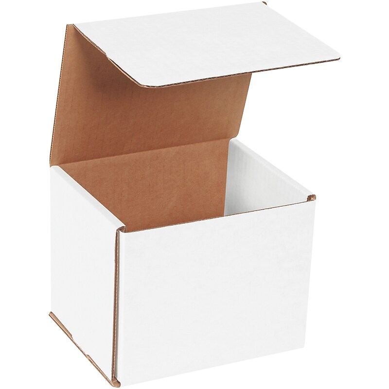 6" x 5" x 5" Crush-Proof Mailer, White, 50/Bundle (M655) image 1