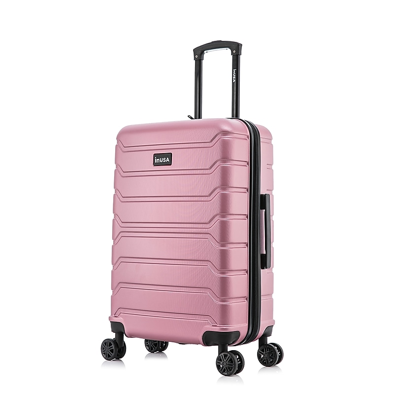 InUSA Trend 24" Hardside Suitcase, 4-Wheeled Spinner, TSA Checkpoint Friendly, Rose Gold (IUTRE00M-ROS) image 1