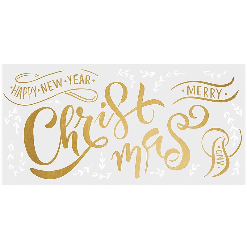 RoomMates Merry Christmas Contemporary Decal Set, Holiday (RMK3927GM) image 1