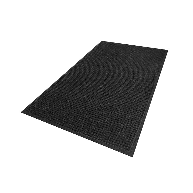 M + A Matting WaterHog Squares Fashion Commercial Wiper/Scraper Entrance Floor Mat,  6' x 12', Charcoal (28054612170) image 1