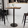 Flash Furniture Laminate Table Top with 18'' Round Bar-Height Table Base, 24'' x 30'', Walnut (XUWA2430TR18B)~#|#~2D3EC793-41F3-4138-B66274E738648724_sc7