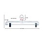 Nahanco 16.5" Plastic Heavy Weight Skirt/Slack Hanger, Clear, 100/Box (616RC)~#|#~2D4077C0-2872-4991-96A63530D67DE6D8_sc7
