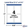 Avery Sure Feed Laser/Inkjet Durable Print-to-the-Edge Labels, 3.5" x 4.75", Satin White, 32 Labels/Pack (22827)~#|#~2D426890-5473-4007-B70D7999567D8A7D_sc7