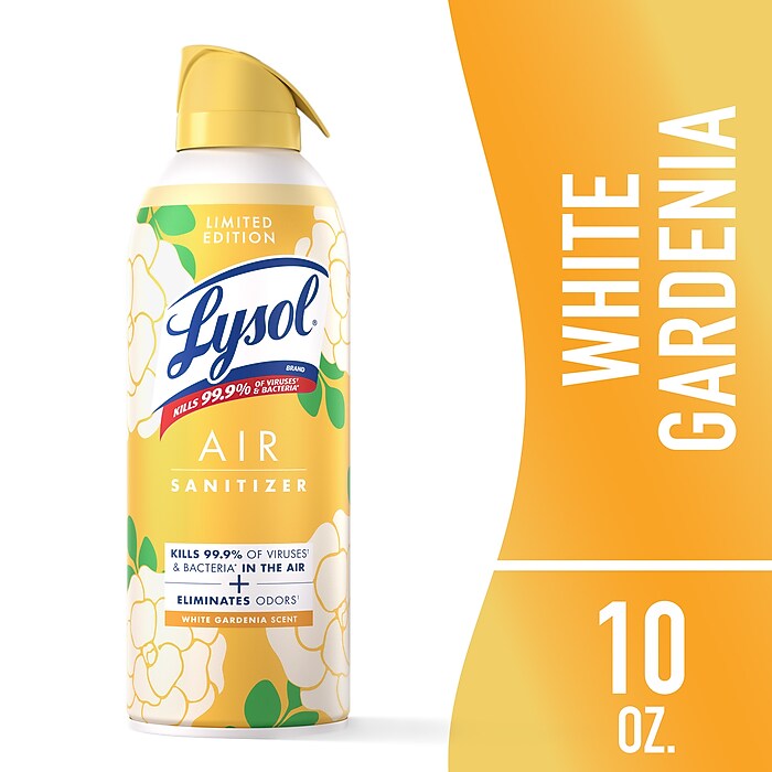 Lysol Air Sanitizer Spray, White Gardenia Scent, 10 oz. (19200