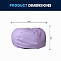 Flash Furniture Cotton Twill Oversized Dot Bean Bag Chair, Lavender (DGBEANLGDTPUR)~#|#~2D46C8DE-8257-469D-A71F9120BC747619_sc7