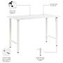 Bush Business Furniture Hustle 48"W Computer Desk with Metal Legs, White (HUD148WH)~#|#~2D48E705-F941-4DD1-80611F23A734A24B_sc7