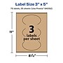 Avery Laser/Inkjet Oval Multipurpose Labels, 3" x 5", Kraft Brown, 75 Labels/Pack ( 94052)~#|#~2D4B05ED-009F-43B0-89CDDA8759581A11_sc7