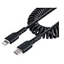 StarTech USB-C to Lightning MFi Certified Coiled iPhone Charger Cable, 3 ft., Black (RUSB2CLT1MBC)~#|#~2D50D6D6-E1A5-4CD2-B794DC409672D28F_sc7