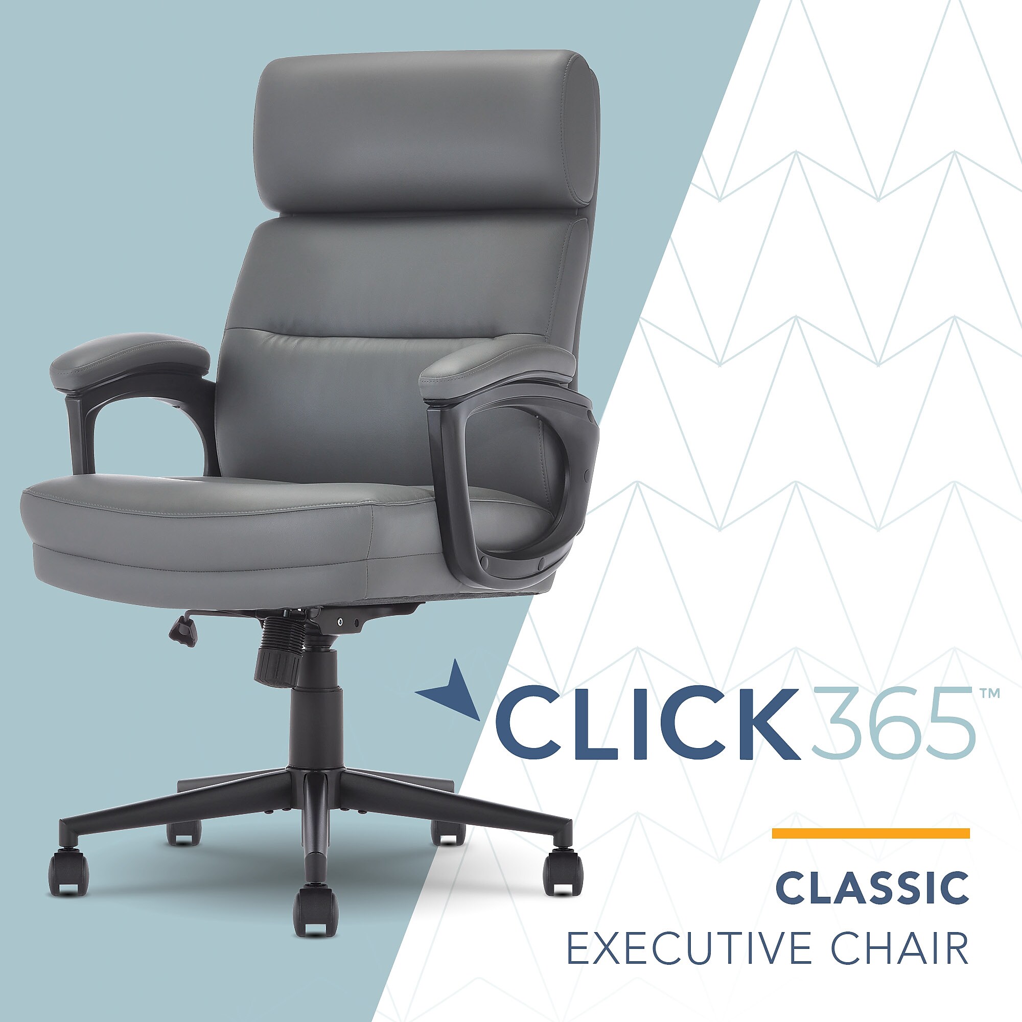 Click365 Classic Ergonomic Bonded Leather Swivel Executive Chair, Gray (CCHR10022D) Sansujyuku sansujyuku.com