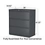 Staples 3-Drawer Lateral File Cabinet, Letter/Legal Size, Lockable, 40.25"H x 36"W x 18.63"D, Charcoal (60947/20885)~#|#~2D59496E-A306-4B0B-8497071E2340022A_sc7