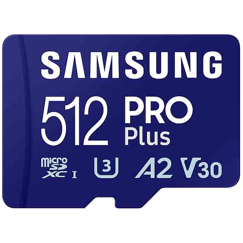 Samsung PRO Plus 512GB microSDXC Memory Card with Adapter, Class 10, UHS-I, V30 (MB-MD512SA/AM) image 1
