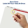 Avery Index Maker Extra-Wide Paper Dividers with Print & Apply Label Sheets, 8 Tabs, White, 5 Sets/Pack (AVE11441)~#|#~2D5F615E-26E3-4C4F-BE4559A1830B1A79_sc7