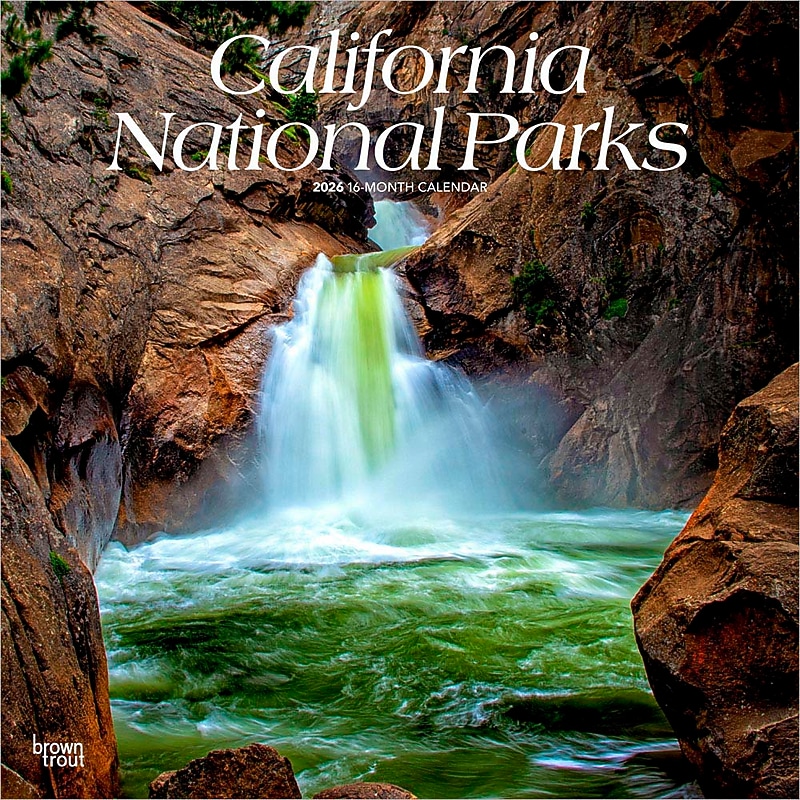 2026 BrownTrout California National Parks 12" x 12" Monthly Wall Calendar (9798330702725) image 1