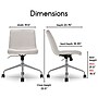 ELLE Decor Adelaide Armless Fabric Task Chair, Ivory (48214B)~#|#~2D6F41A1-E6AA-4F86-97901B4CE17CF06D_sc7