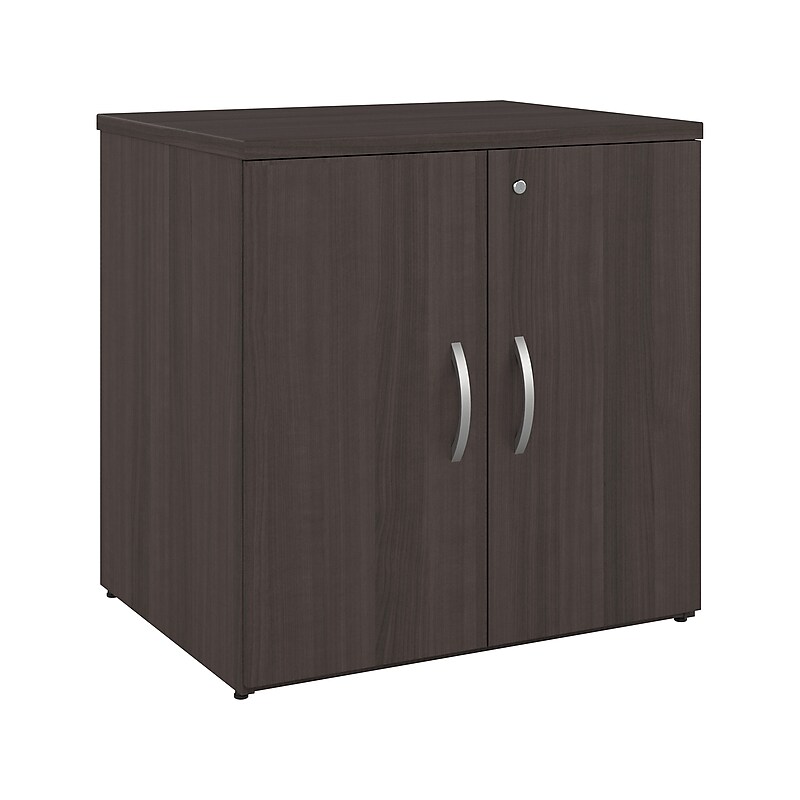 Bush Business Furniture Studio C 30" Storage Cabinet with 2 Shelves, Storm Gray (SCS130SG) image 1