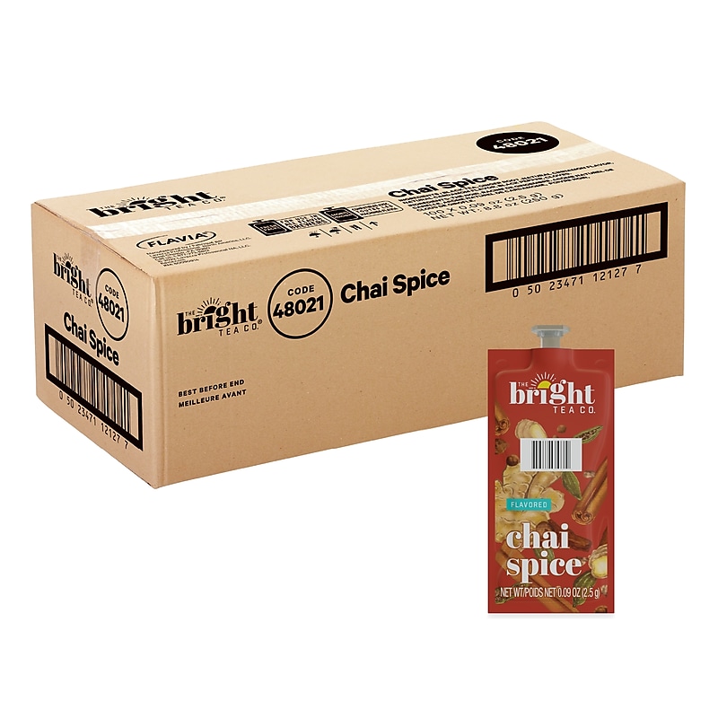 The Bright Tea Co. Chai Spice Tea, Flavia Freshpacks, 100/Carton (MDRB501) image 1